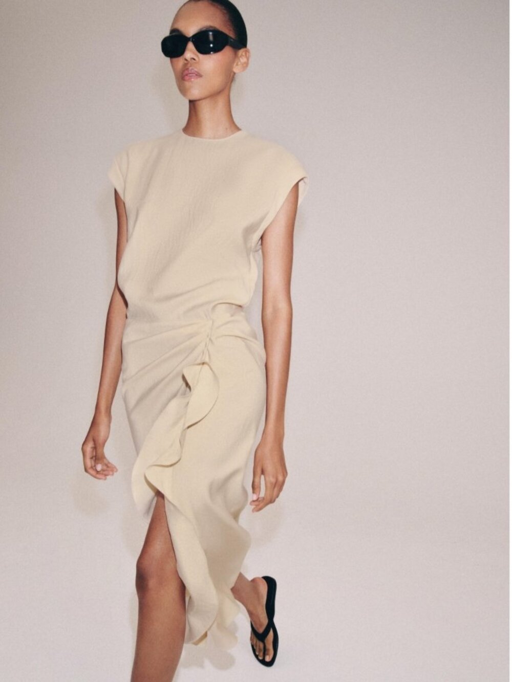 Ruffled Midi Dress (Zara Woman Collection)